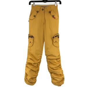 No Fear Womens Size 23x32 Pants Cargo Embroidered Stretch Vintage TINY FLAW